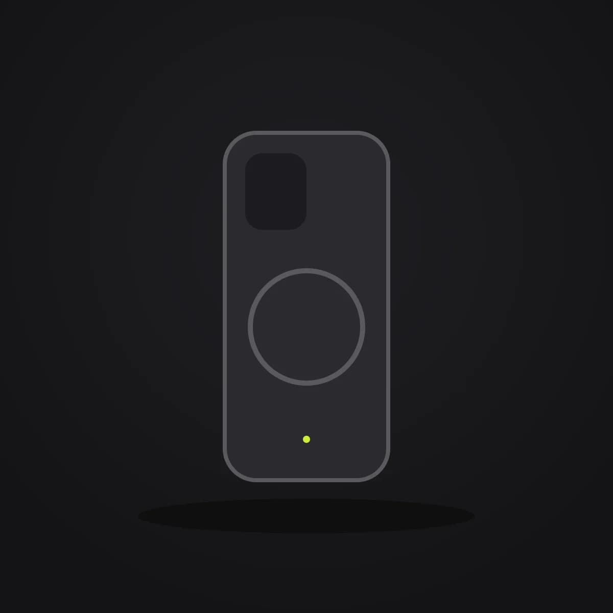 Axis 2 magnetic case in Graphite, front view